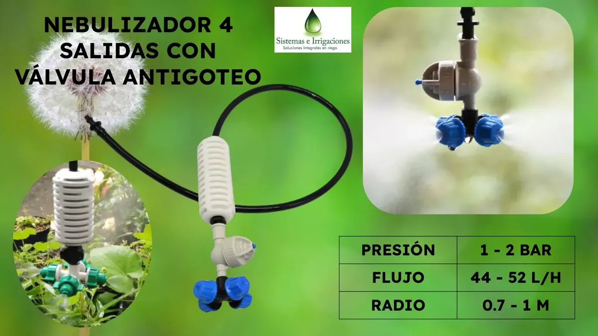 Nebulizador 4 Salidas Riego Invernaderos Paquete x 5 Unidades - Imagen 8