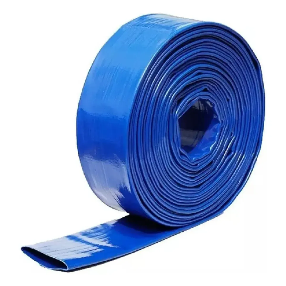 Manguera Plana Azul (Tipo Bombero)