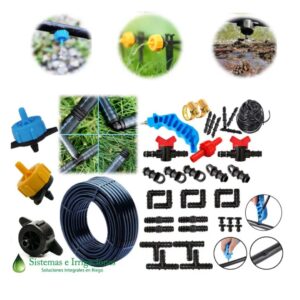 Kit Sistema de Riego por Goteo Autocompensado para Jardines y Huertas – 25 m