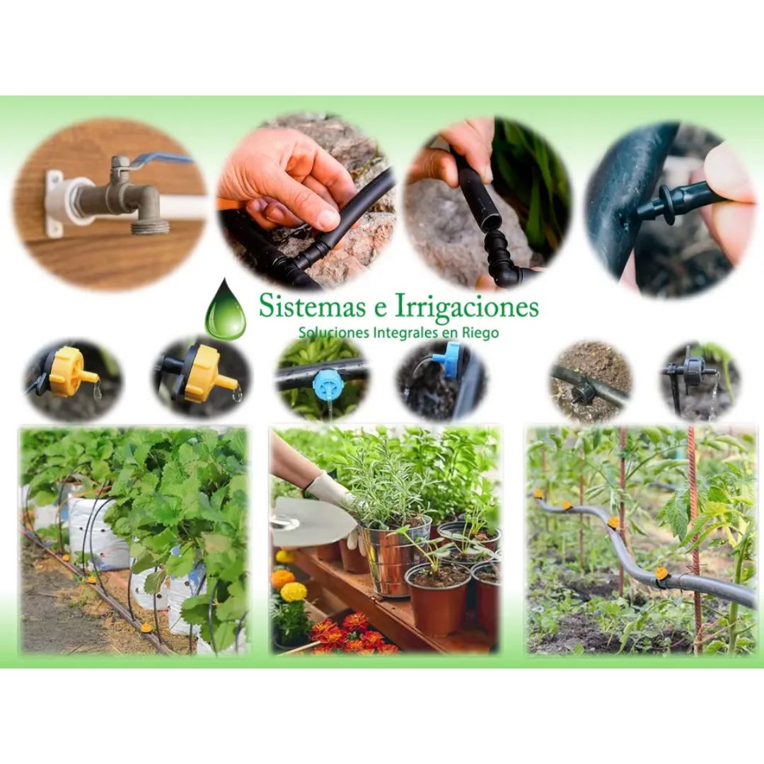 Kit Sistema de Riego por Goteo Autocompensado para Jardines y Huertas – 25 m