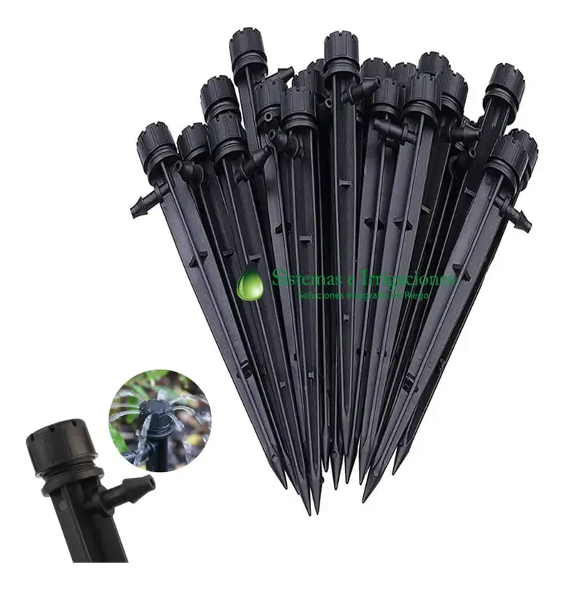 Gotero Regulable con Estaca 0 a 70 L/h Paquete x 50 Unidades